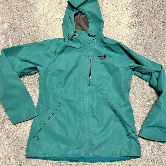 The North Face Jackets & Blazers - The North Face Jacket Womens Large Gore-Tex All Weather Proof Green Hooded Rain